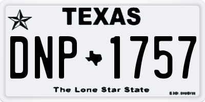 TX license plate DNP1757