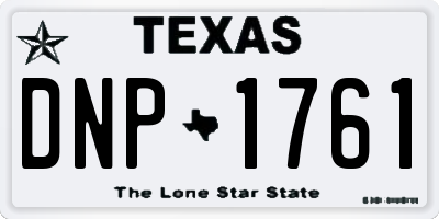 TX license plate DNP1761