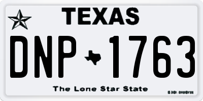 TX license plate DNP1763
