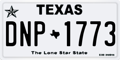 TX license plate DNP1773