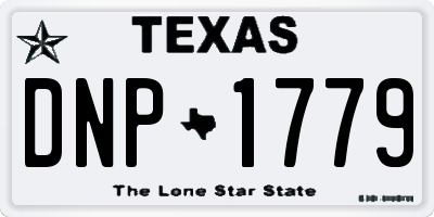 TX license plate DNP1779