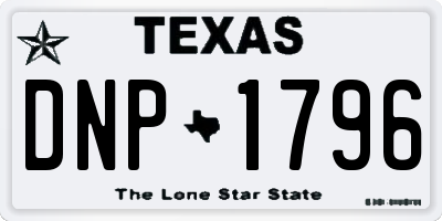 TX license plate DNP1796