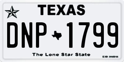 TX license plate DNP1799