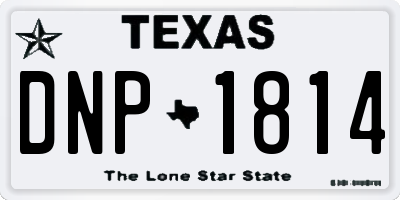 TX license plate DNP1814
