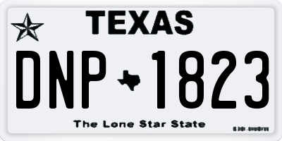 TX license plate DNP1823