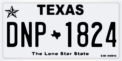 TX license plate DNP1824