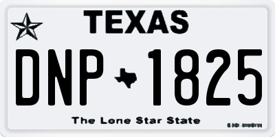 TX license plate DNP1825
