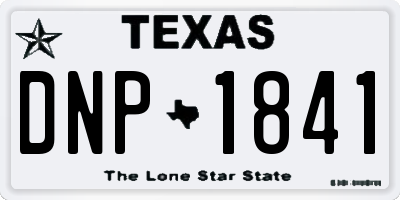 TX license plate DNP1841