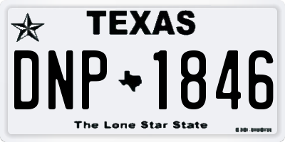 TX license plate DNP1846