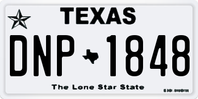 TX license plate DNP1848