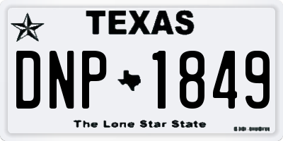 TX license plate DNP1849