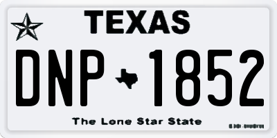 TX license plate DNP1852