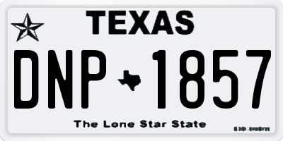 TX license plate DNP1857