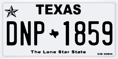 TX license plate DNP1859