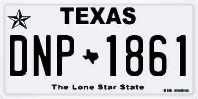 TX license plate DNP1861