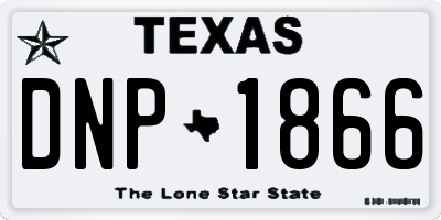 TX license plate DNP1866