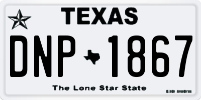 TX license plate DNP1867