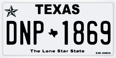 TX license plate DNP1869
