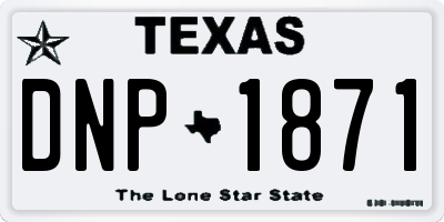 TX license plate DNP1871