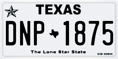 TX license plate DNP1875