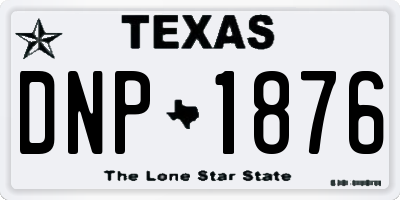TX license plate DNP1876
