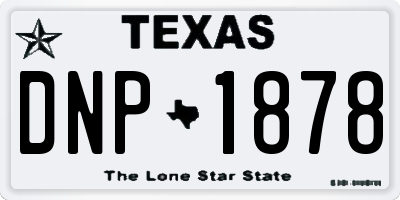 TX license plate DNP1878