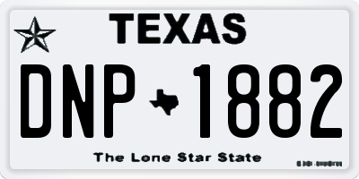 TX license plate DNP1882