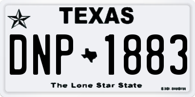 TX license plate DNP1883