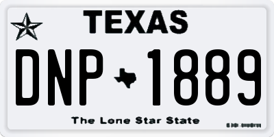 TX license plate DNP1889