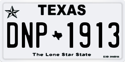 TX license plate DNP1913