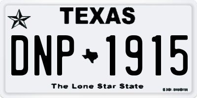 TX license plate DNP1915
