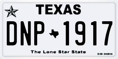 TX license plate DNP1917