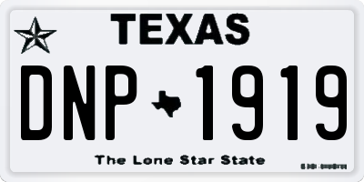 TX license plate DNP1919