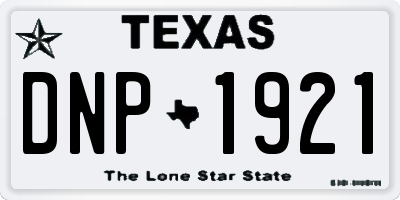 TX license plate DNP1921