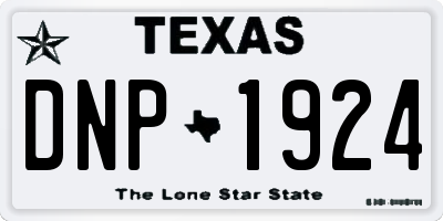 TX license plate DNP1924