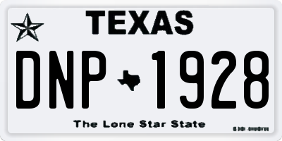 TX license plate DNP1928