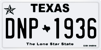 TX license plate DNP1936