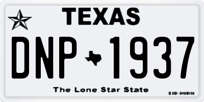 TX license plate DNP1937