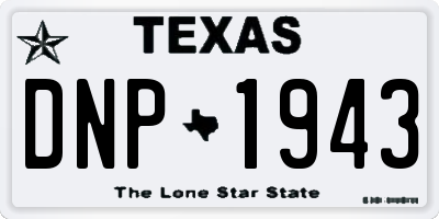 TX license plate DNP1943