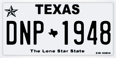 TX license plate DNP1948