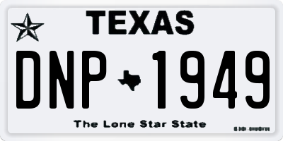 TX license plate DNP1949
