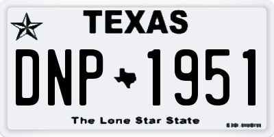 TX license plate DNP1951