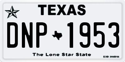 TX license plate DNP1953