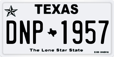 TX license plate DNP1957
