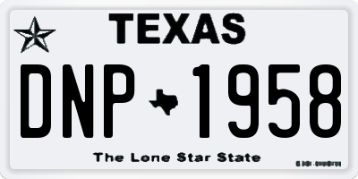 TX license plate DNP1958
