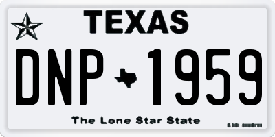 TX license plate DNP1959