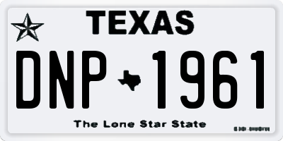 TX license plate DNP1961