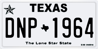 TX license plate DNP1964