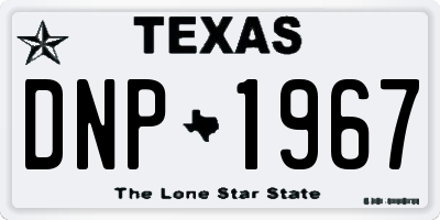 TX license plate DNP1967