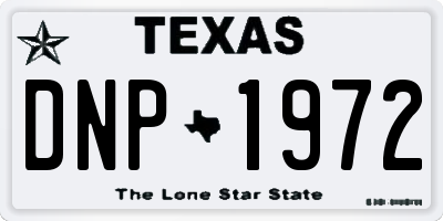 TX license plate DNP1972